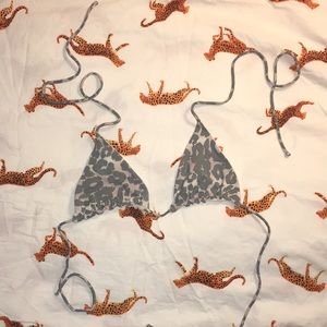 San Lorenzo strip leopard bikini top